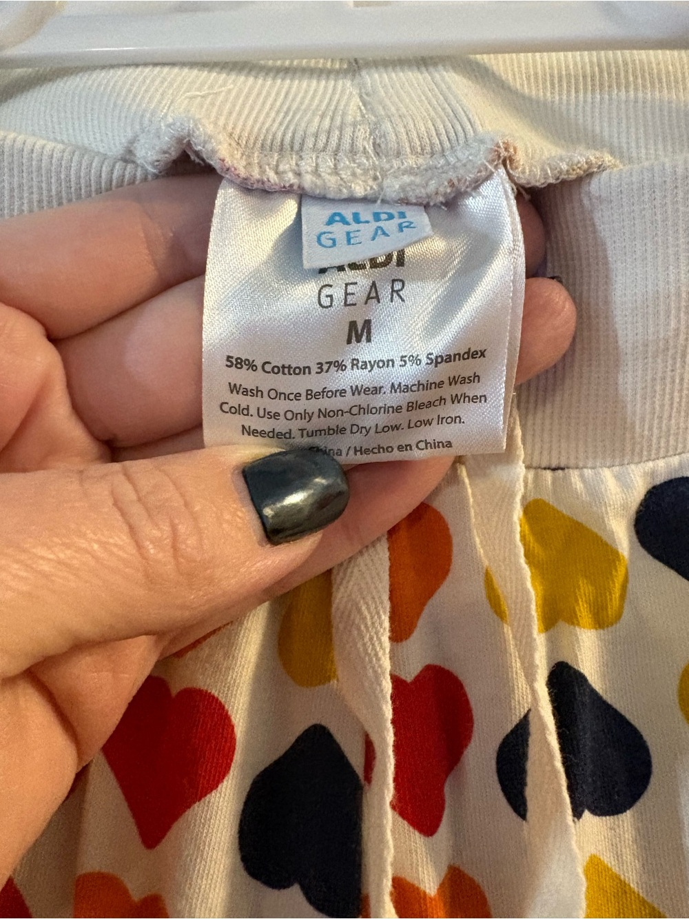 Women's ALDI Gear Heart Print Pajama Pants - Multicolor Hearts